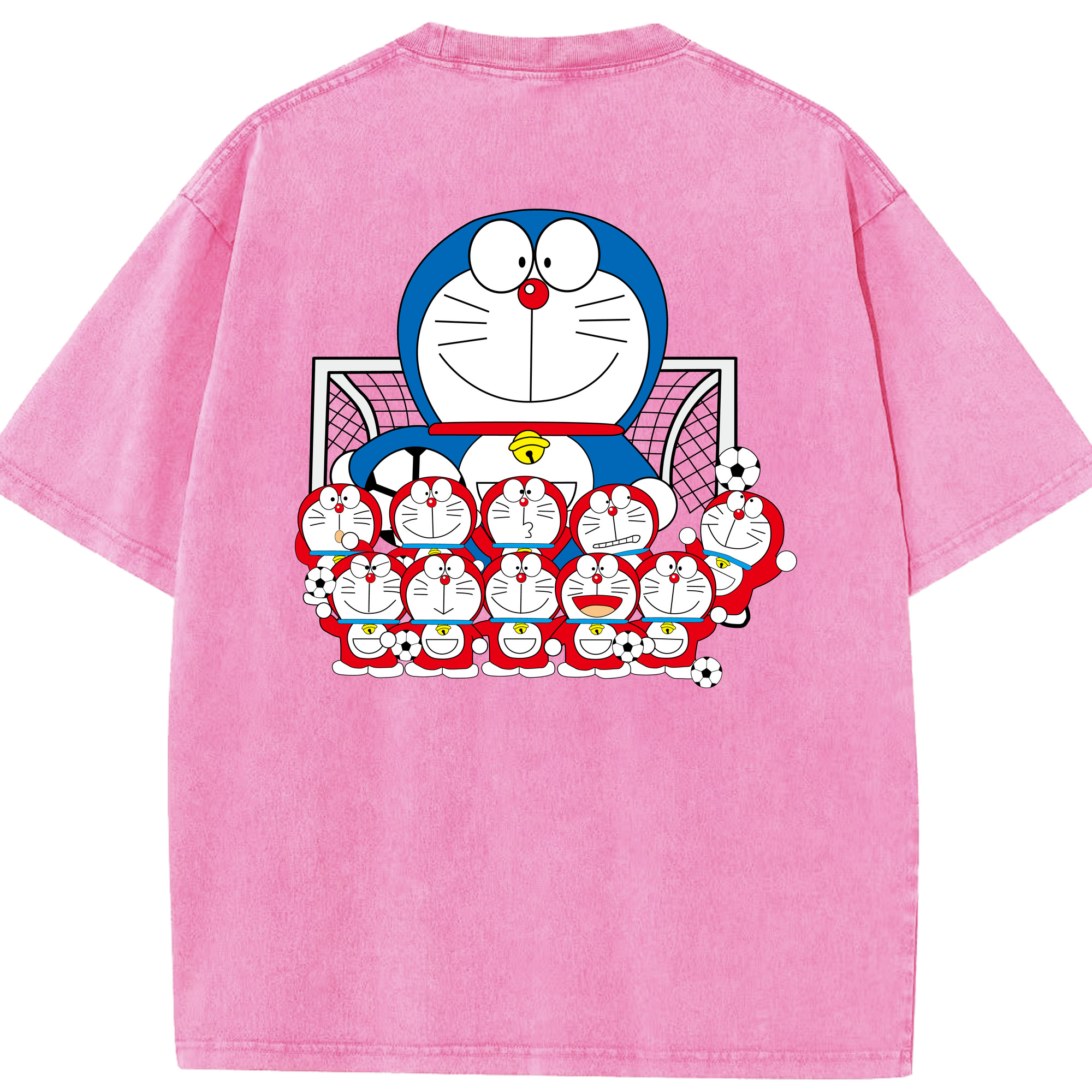（画像用） ドラえもん Doraemon 綿100% ヴィンテージ風 半袖Tシャツ（背面プリント）